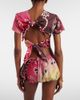 The Attico The Attico Printed silk shorts - 5