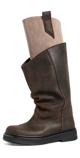 The Attico The Attico Robin Passeggiata Combat Boots Taupe