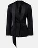 The Attico The Attico Satin-trimmed virgin wool blazer - 1