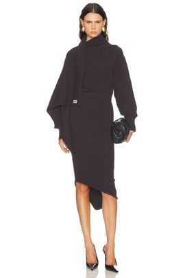 THE ATTICO THE ATTICO Scarf Midi Dress