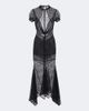 The Attico The Attico Semi-sheer asymmetric lace midi dress - 1