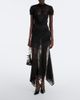 The Attico The Attico Semi-sheer asymmetric lace midi dress - 2