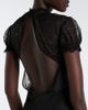 The Attico The Attico Semi-sheer asymmetric lace midi dress - 5