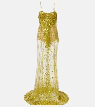 gold sheer mesh dress Mackenzie Sleeveless Pleated Mini Dress - Ivory main image 1