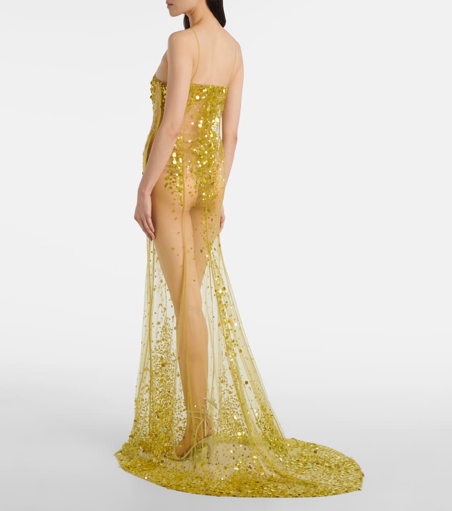 attico beaded dress The Attico Avery pailette-embellished Midi Dress