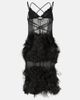 The Attico The Attico Sheer feather-trimmed midi dress - 1