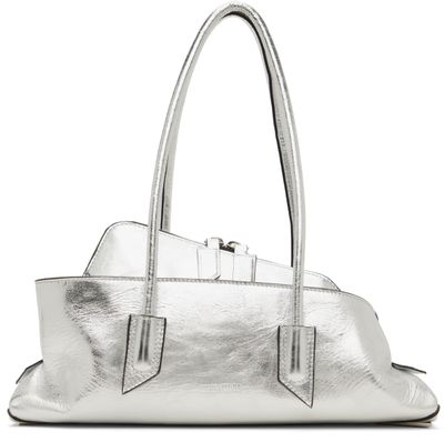 The Attico The Attico Silver 'La Passeggiata' Small Top Handle Bag