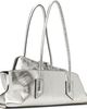 The Attico The Attico Silver 'La Passeggiata' Small Top Handle Bag - 2