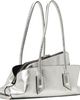 The Attico The Attico Silver 'La Passeggiata' Small Top Handle Bag - 3