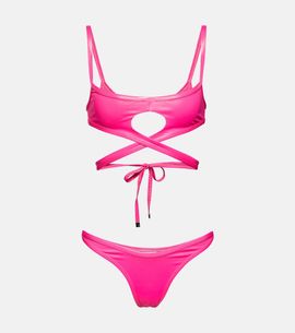 The Attico The Attico Square wrap bikini