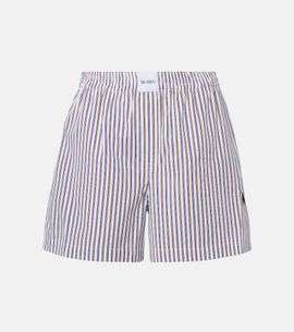 The Attico The Attico Striped cotton shorts