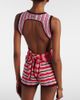 The Attico The Attico Striped crochet cotton shorts - 5