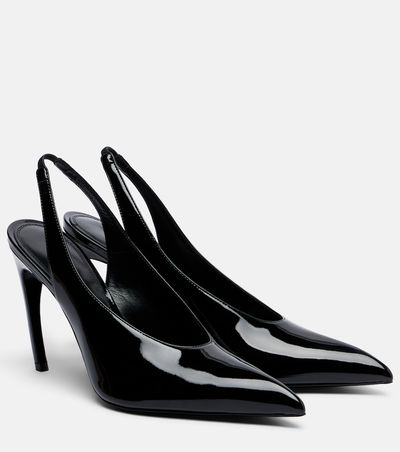 The Attico The Attico Viper leather slingback pumps