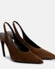 The Attico The Attico Viper suede slingback pumps - 1