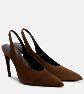 The Attico The Attico Viper suede slingback pumps