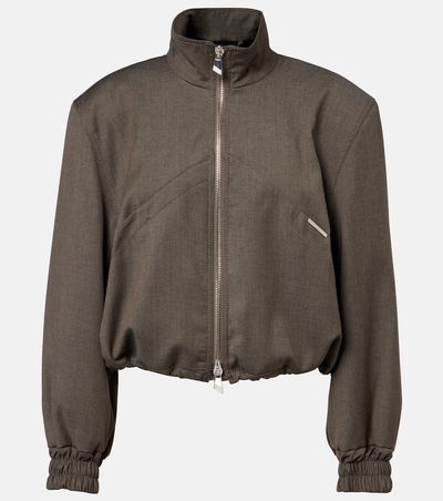 The Attico The Attico Virgin wool-blend bomber jacket