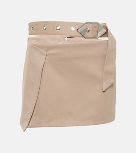 The Attico The Attico Virgin wool gabardine wrap skirt