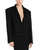 The Attico The Attico Wool Gabardine Cropped Blazer - 1