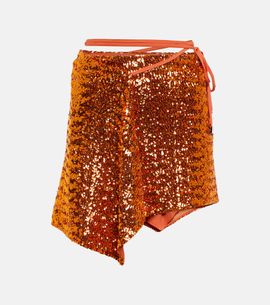 The Attico The Attico Wrap-around waist miniskirt