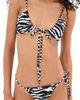 The Attico The Attico Zebra Bikini Set White/Black - 1