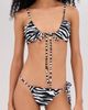 The Attico The Attico Zebra Bikini Set White/Black - 5