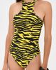 The Attico The Attico Zebra One-Piece Swim Suit Yellow/Black - 2