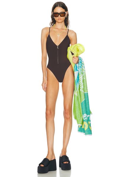 THE ATTICO THE ATTICO Zipper One Piece Swimsuit