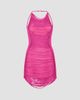The Attico Women's Draped Halterneck Knit Mini Dress - 1