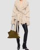 The Attico Women's Fuzzy Shawl-Collar Wrap Coat - 2