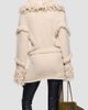 The Attico Women's Fuzzy Shawl-Collar Wrap Coat - 3