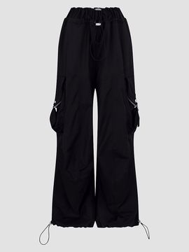 The Attico Women's Wide-Leg Drawcord Cargo Pants