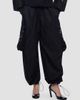 The Attico Women's Wide-Leg Drawcord Cargo Pants - 4