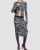 The Attico Women's Zebra Print Cardigan - 2