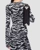The Attico Women's Zebra Print Cardigan - 3