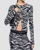 The Attico Women's Zebra Print Cardigan - 4