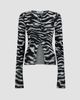 The Attico Women's Zebra Print Cardigan - 5