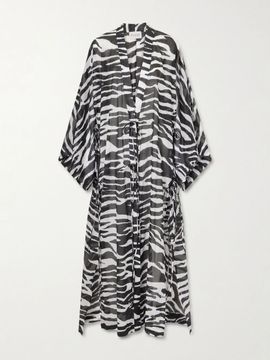 THE ATTICO Zebra-print cotton kaftan