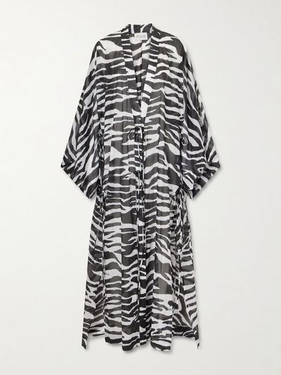 THE ATTICO Zebra-print cotton kaftan
