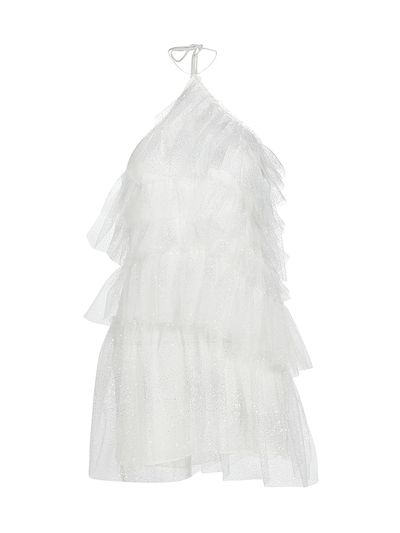 The Bar Women's Sparkle Lou Tulle Halter Minidress