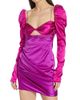The Bar Women's Two-Tone Silk Satin Twist-Front Minidress - 3