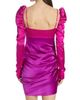 The Bar Women's Two-Tone Silk Satin Twist-Front Minidress - 5