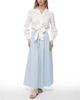 The Burgess Collection The Burgess Collection The Kitty Front Tie Polo Cotton Blouse - 2