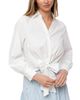 The Burgess Collection The Burgess Collection The Kitty Front Tie Polo Cotton Blouse - 4