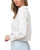 The Burgess Collection The Burgess Collection The Kitty Front Tie Polo Cotton Blouse - 6