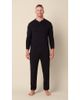 The Cat's Pajamas The Cat's Pajamas Classic Pima Knit Henley Pajama Set - 1
