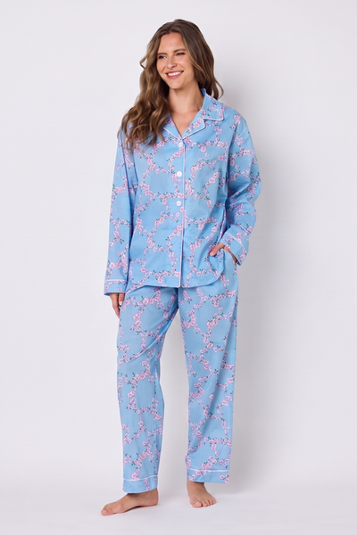 The Cat's Pajamas The Cat's Pajamas Floral Cotton Voile Pajama Set