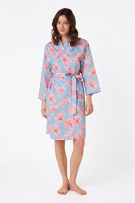 The Cat's Pajamas The Cat's Pajamas Floral Pima Cotton Robe
