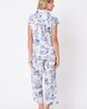 The Cat's Pajamas The Cat's Pajamas Pima Cotton Short-sleeved Capri Pajama Set - 2