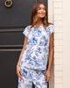 The Cat's Pajamas The Cat's Pajamas Pima Cotton Short-sleeved Capri Pajama Set - 4