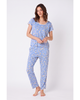 The Cat's Pajamas The Cat's Pajamas Pima Knit Short Sleeved Simple Set Floral - 1